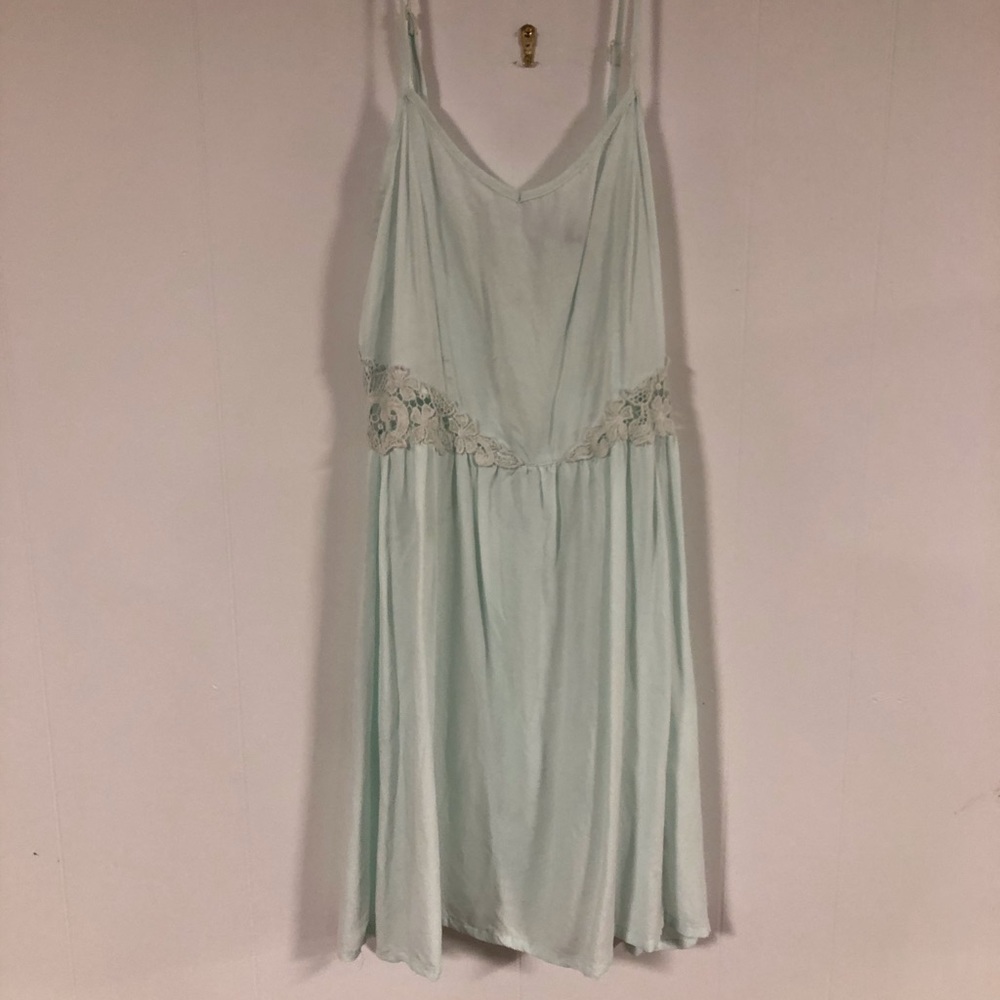 Mint green mini dress